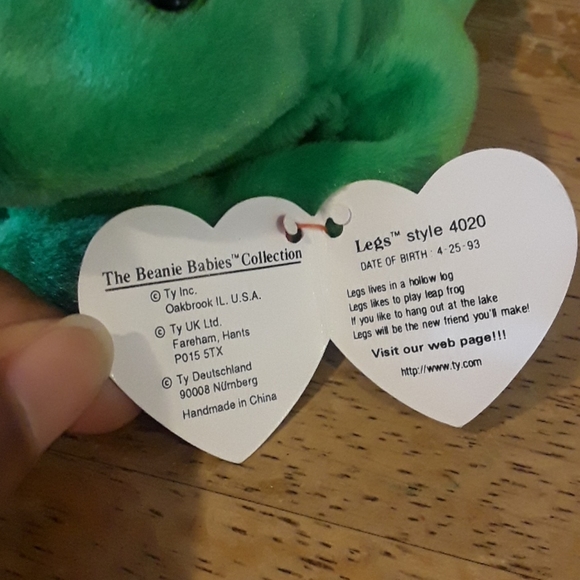 •Original Beanie Babies Collection Legs the frog - Picture 3 of 11
